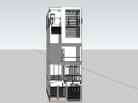 nhà phố 5 tầng,thiết kế nhà 5 tầng,mẫu sketchup nhà phố