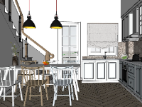 File thiết kế nội thất phòng bếp ăn nhà phố