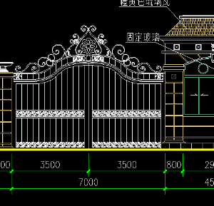 File thiết mẫu cổng đẹp đầy đủ chi tiết mặt bằng ,mặt đứng