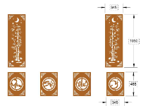 File vách cổng trúc và vạn sự như ý cnc