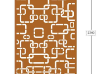 File vách cửa 1 cánh họa tiết mắt xích