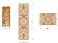 File vách trúc và 2 mẫu giếng trời cnc