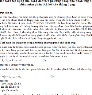 File wordTính toán tác dụng của động đất theo phương pháp phổ phản ứng bằng phần mềm phân tích kết cấu thông dụng