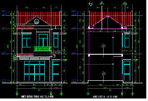 Filethietke.vn xin giới thiệu mẫu bản vẽ nhà phố 2 tầng đẹp