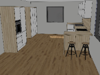 Free mẫu nội thất phòng bếp trên sketchup