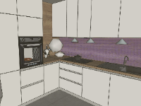 Free mẫu sketchup nội thất phòng bếp