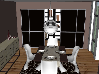 Free mẫu sketchup thiết kế nội thất phòng ăn đẹp