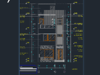 Full autocad nhà phố 3 tầng 1 tum 6x10.4m (đất 6x15.2m). Hồ sơ thi công kiến trúc, kết cấu, điện nước.