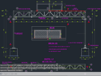 Full bản vẽ CAD kết cấu khung giàn VMS trên đường cao tốc, dự án La Sơn - Túy Loan