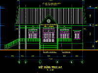 Full Bản vẽ NHÀ VĂN HÓA Thôn 2 - xã AN HƯNG 9x14.6m ( KT, KC)