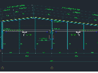 bản vẽ nhà xưởng,nhà xưởng kích thước 46x251m,bản vẽ thiết kế nhà xưởng,nhà xưởng kết cấu thép