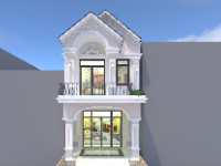 Full file cad bản vẽ nhà phố 2 tầng mái thái, kiến trúc tân cổ điển 5x20m đầy đủ và chi tiết, Full hồ sơ thiết kế