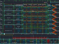 Full file cad trường học 5 tầng 1 hầm kích thước 42x33m
