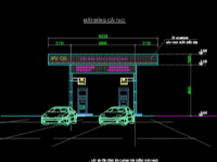 Full hồ sơ thiết kế + dự toán cây xăng