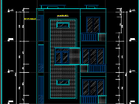 Full hồ sơ thiết kế + dự toán nhà phố 4 tầng kích thước 7.45x9.4m