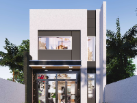 Full hồ sơ thiết kế nhà 1 tầng 1 lửng 5x14m