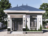 Full hồ sơ thiết kế nhà cấp 4 kích thước 7.5x14m mái nhật