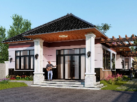 Full hồ sơ thiết kế Nhà cấp 4 mái nhật 9.1x23.4m