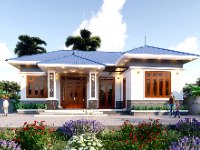 Full hồ sơ thiết kế nhà mái nhật 1 tầng 9.8x13.5m