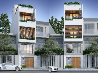 Full hồ sơ thiết kế nhà phố 1 trệt 2 lầu + tum 4x14.5m
