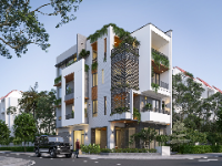 Full hồ sơ thiết kế nhà phố 2 mặt tiền hiện đại