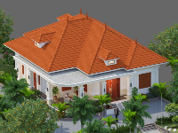 Full hồ sơ thiết kế (PDF)+ dự toán nhà cấp 4 nông thôn mái ngói kt 15.22x17.02m
