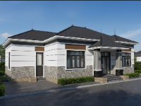 Full hồ sơ TKTC kiến trúc, kết cấu mẫu nhà vườn mái Nhật 10x15m (có file sketchup+PDF)