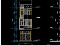 Full kiến trúc mẫu nhà phố 4 tầng 4x18.5m