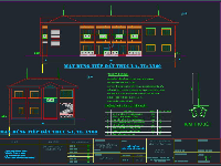 Bản vẽ trường học mẫu giáo mầm non 2 tầng 5 phòng (File CAD + Word)