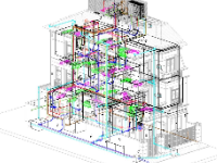 Full revit thiết kế mẫu biệt thự 4 tầng phong cách hiện đại (Kiến trúc, nội thất, kết cấu, MEP)