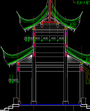 gác mái cong,xây dựng gác,cad gác mái cong