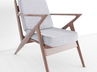 Ghế sofa gỗ đơn - 3dmax sòa gỗ đơn