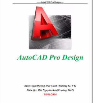 Giáo trình Autocad pro design,file pdf,giáo trình học autocad