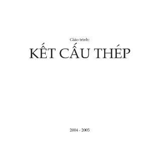 Giáo trình kết cấu thép