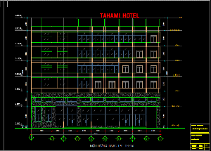 Gửi tới các bạn bản vẽ khách sạn TAHAMI HOTEL với hạng mục kiến trúc,kết cấu.