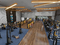 Gym - Yoga 2 tầng diện tích 30x40m - Model (Su+Lumion)