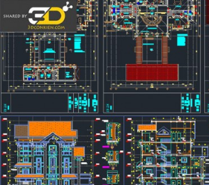 Hồ sơ autocad Nhà Phố – Biệt Thự khoảng 547 MB file cad được nén lại