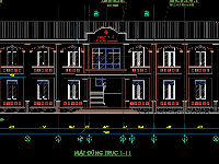 Hồ sơ bản vẽ cad Nhà làm việc Trạm Y Tế Xã 2 tầng