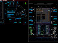 Hồ sơ CAD Mẫu nhà phố 2 tầng 5x23m (Kiến trúc, Kết cấu, Điện nước)