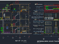 Hồ sơ mẫu bản vẽ nhà phố 4 tầng (file CAD kiến trúc, kết cấu, điện, nước.)