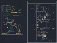 Hồ sơ mẫu nhà phố 5 tầng 4.5x11m (kiến trúc, điện nước, file 3DMax)