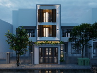 Hồ sơ thiết kế nhà phố 3 tầng hiện đại 5x19.8m