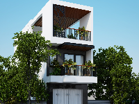 Hồ sơ thiết kế bản vẽ nhà 3 tầng 4.2x20m (Full kiến trúc + kết cấu)
