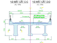 Hồ sơ thiết kế bản vẽ thi công cầu dầm T 33m 1 nhịp mặt cầu rộng 6m