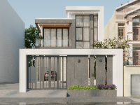 Hồ sơ thiết kế biệt thự 2 tầng hiện đại 8.3x12.5m