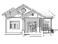 Hồ sơ thiết kế kiến trúc + phối cảnh nhà cấp 4 nông thôn 7.9x12.2m cực đẹp (revit)