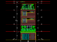 Hồ sơ thiết kế mẫu nhà phố 2 mặt tiền 5 tầng kích thước 7x14m