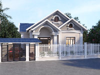 Hồ sơ thiết kế nhà 1 tầng mái thái 12.5x15.9m