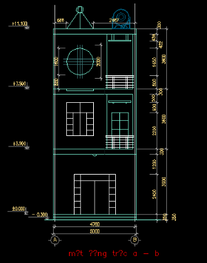 bản vẽ mẫu nhà lệch tầng,mẫu nhà văn hóa,nhà kích thước 6 x 12.4m,nhà kích thước 3.5 x 11m