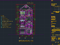 Hồ sơ thiết kế nhà ở gia đình 3 tầng 8x20m và 8.2x20m